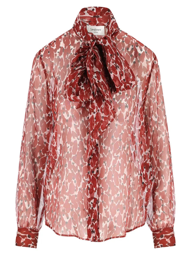 Silk floral blouse