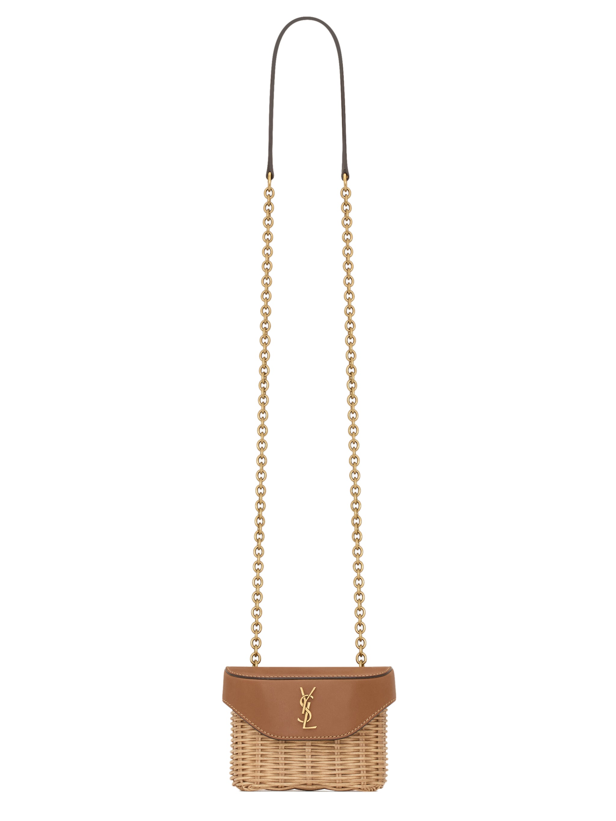 June micro wicker box bag Saint Laurent Beige | Grifo210