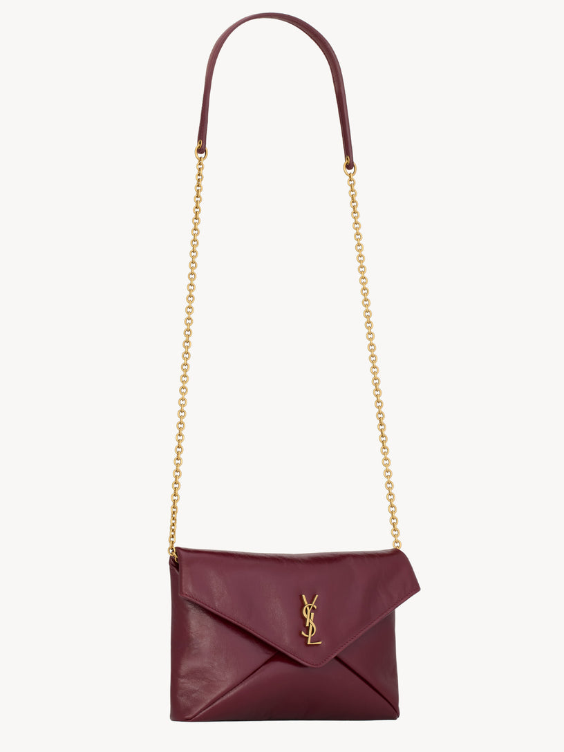 CASSANDRE chain pouch in shiny leather