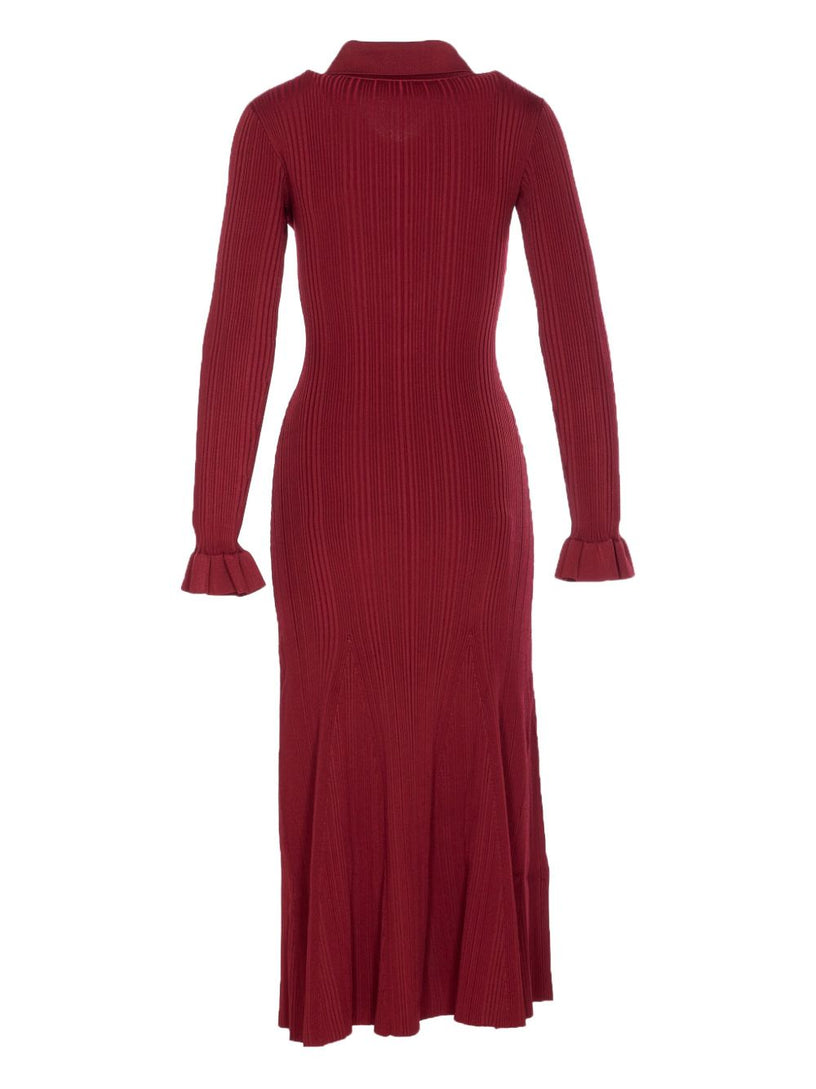 Ribbed knit midi dress