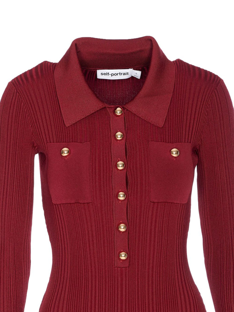 Ribbed knit midi dress