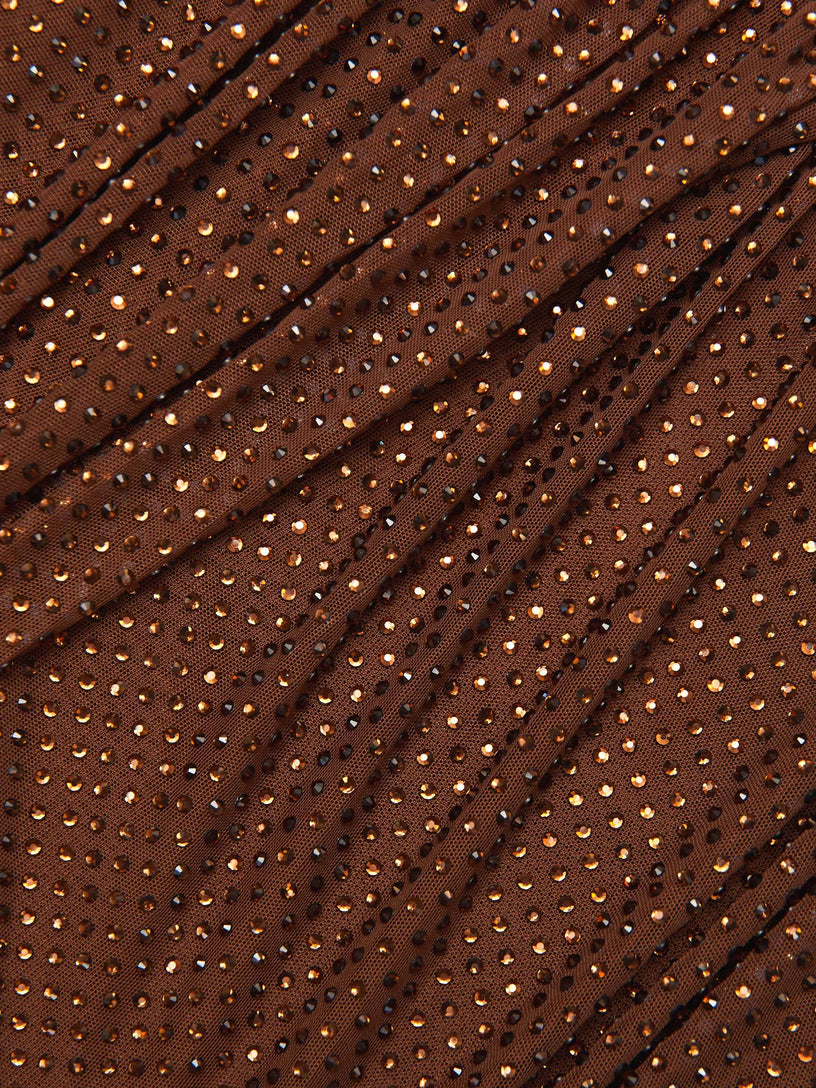 Rhinestone knit top with cut out