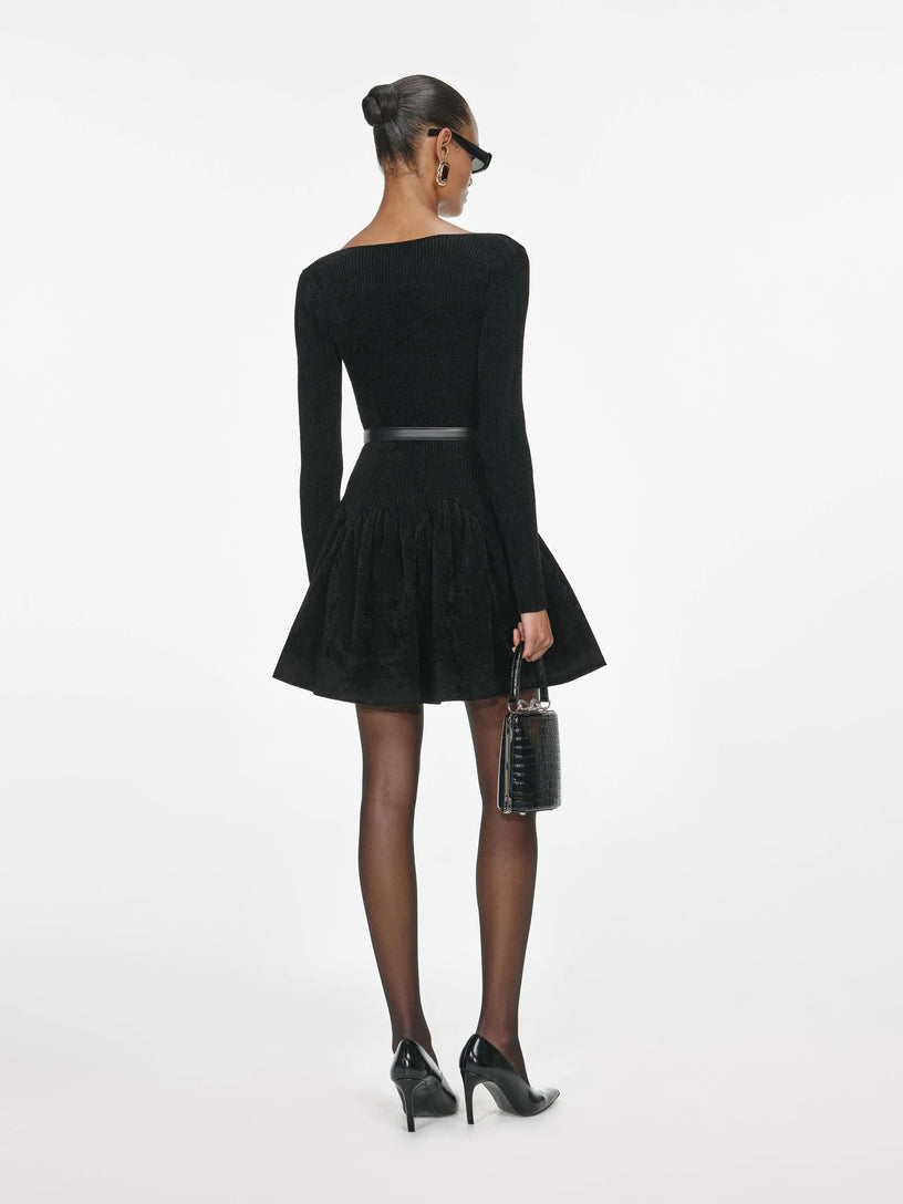 Wool crepe mini dress