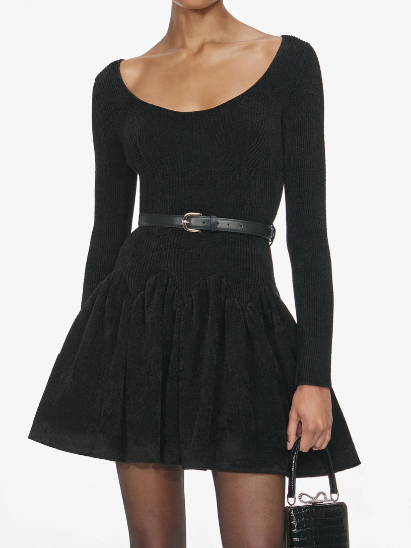 Wool crepe mini dress