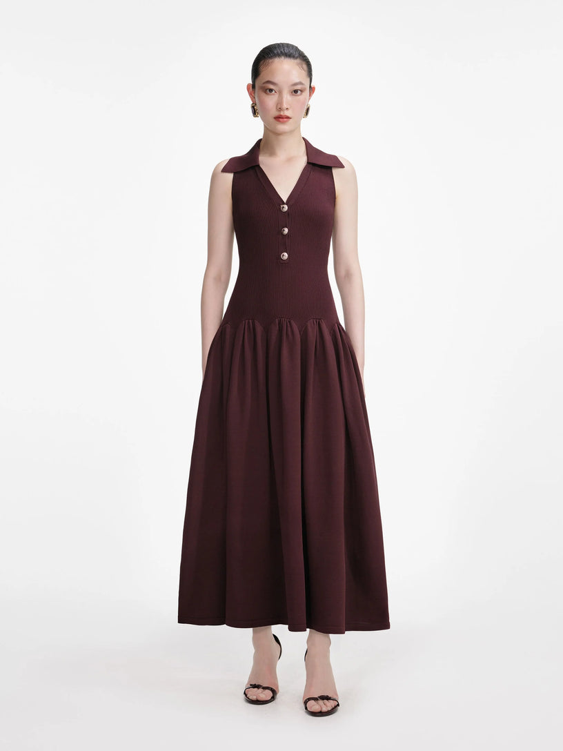 Rhinestone mesh maxi dress