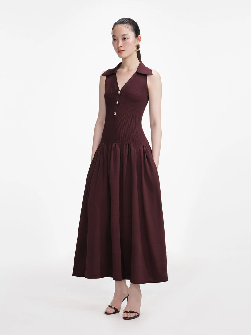 Rhinestone mesh maxi dress