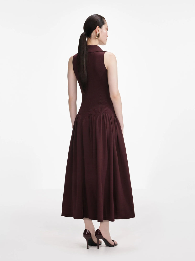 Rhinestone mesh maxi dress