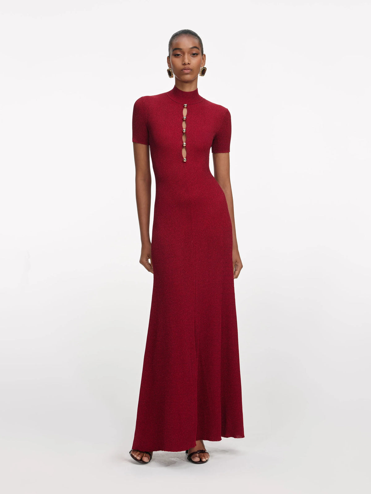 Velvet Bandeau maxi dress