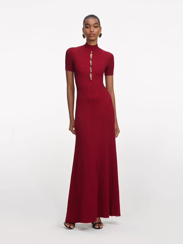 Velvet Bandeau maxi dress