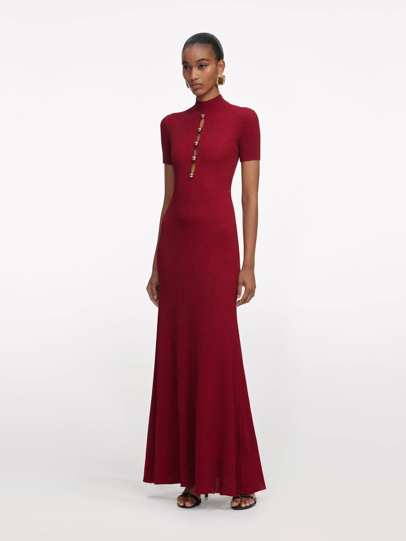 Velvet Bandeau maxi dress