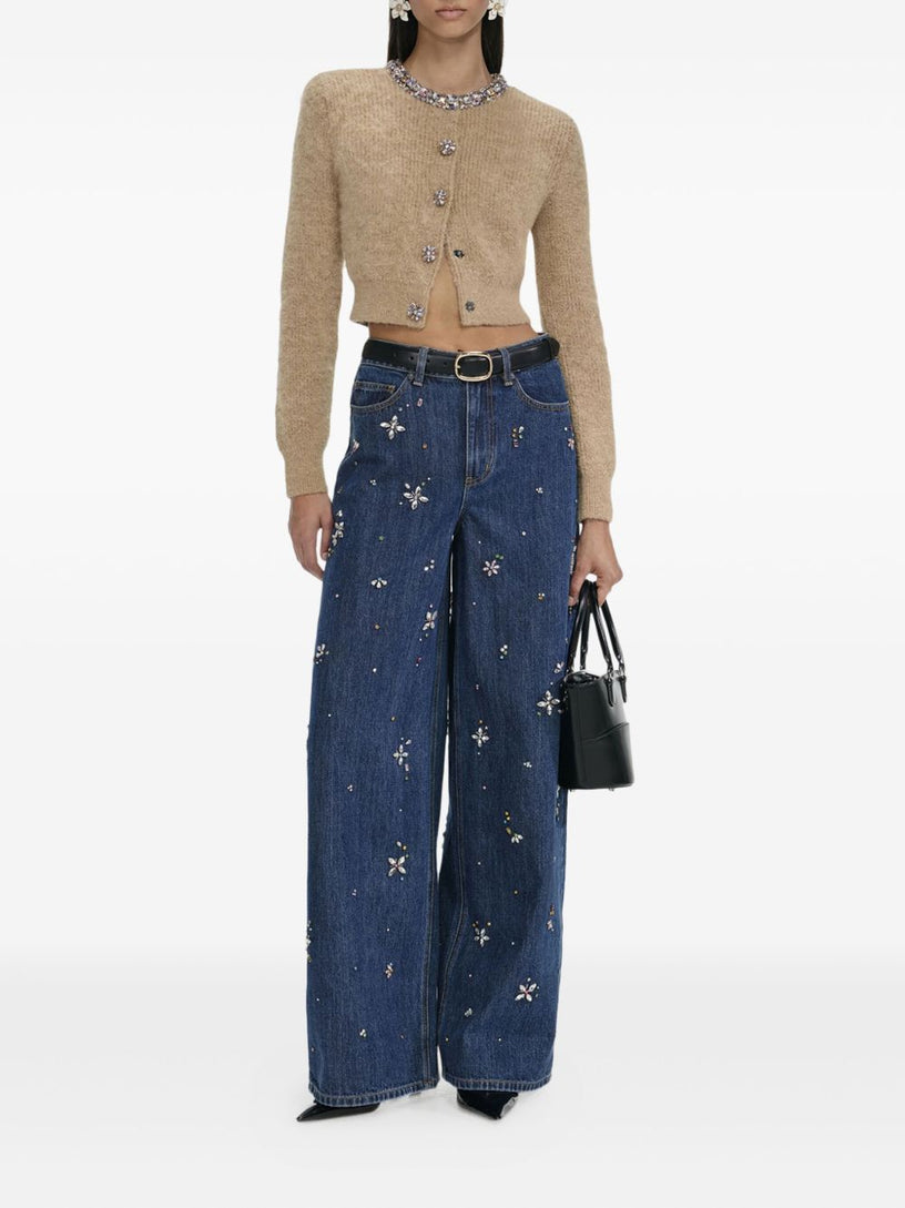 Embellished trim cardigan