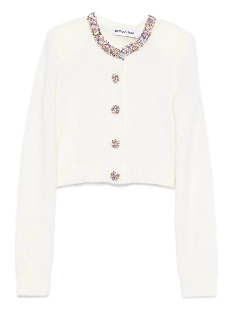 Embellished trim cardigan