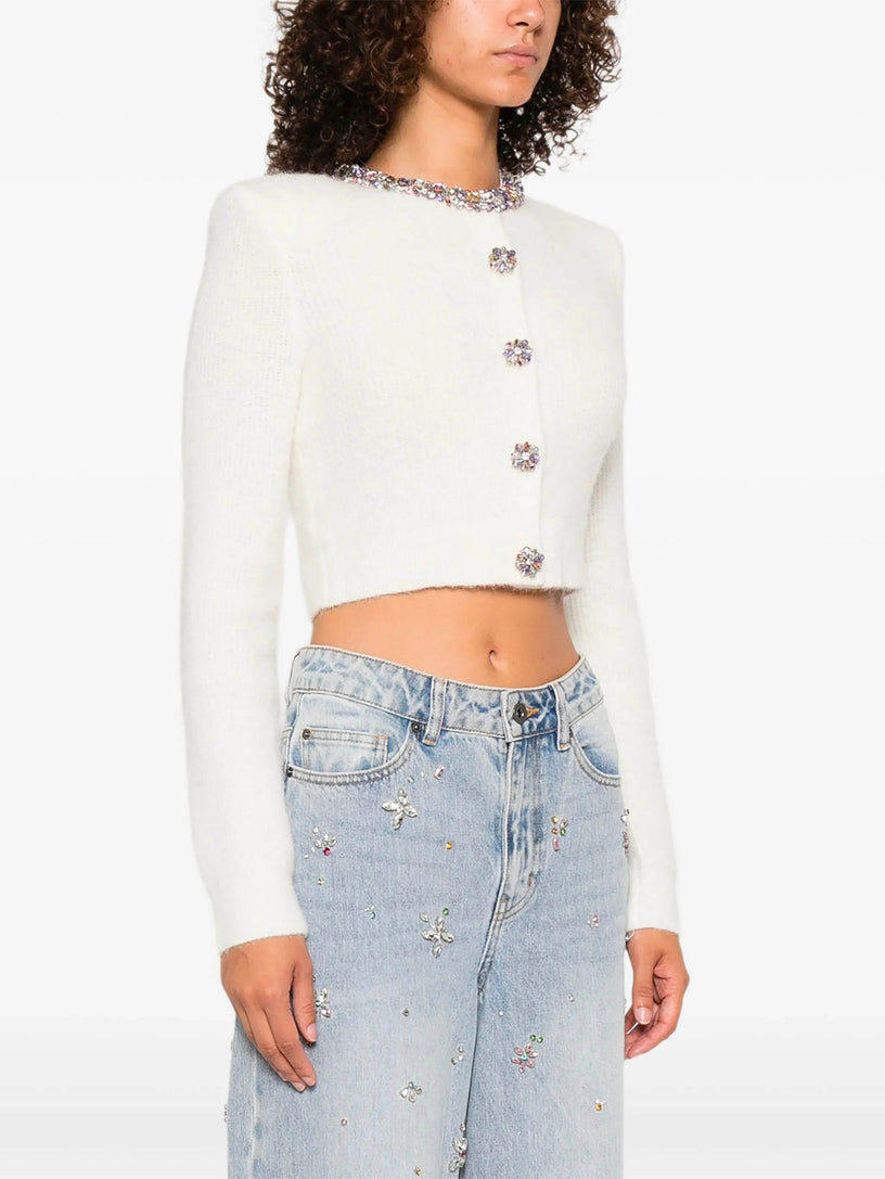 Embellished trim cardigan