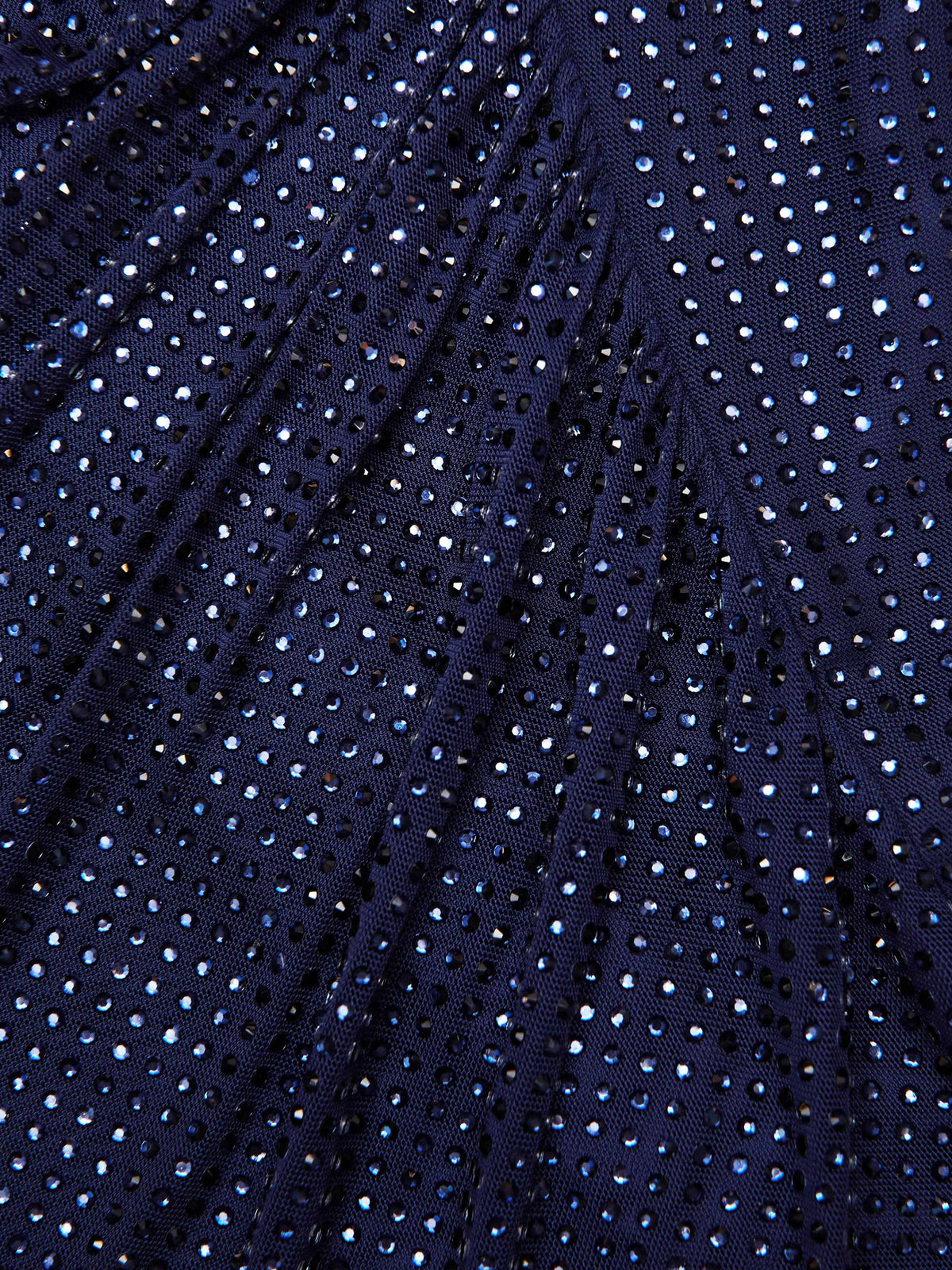 Rhinestone mesh cut out midi dress