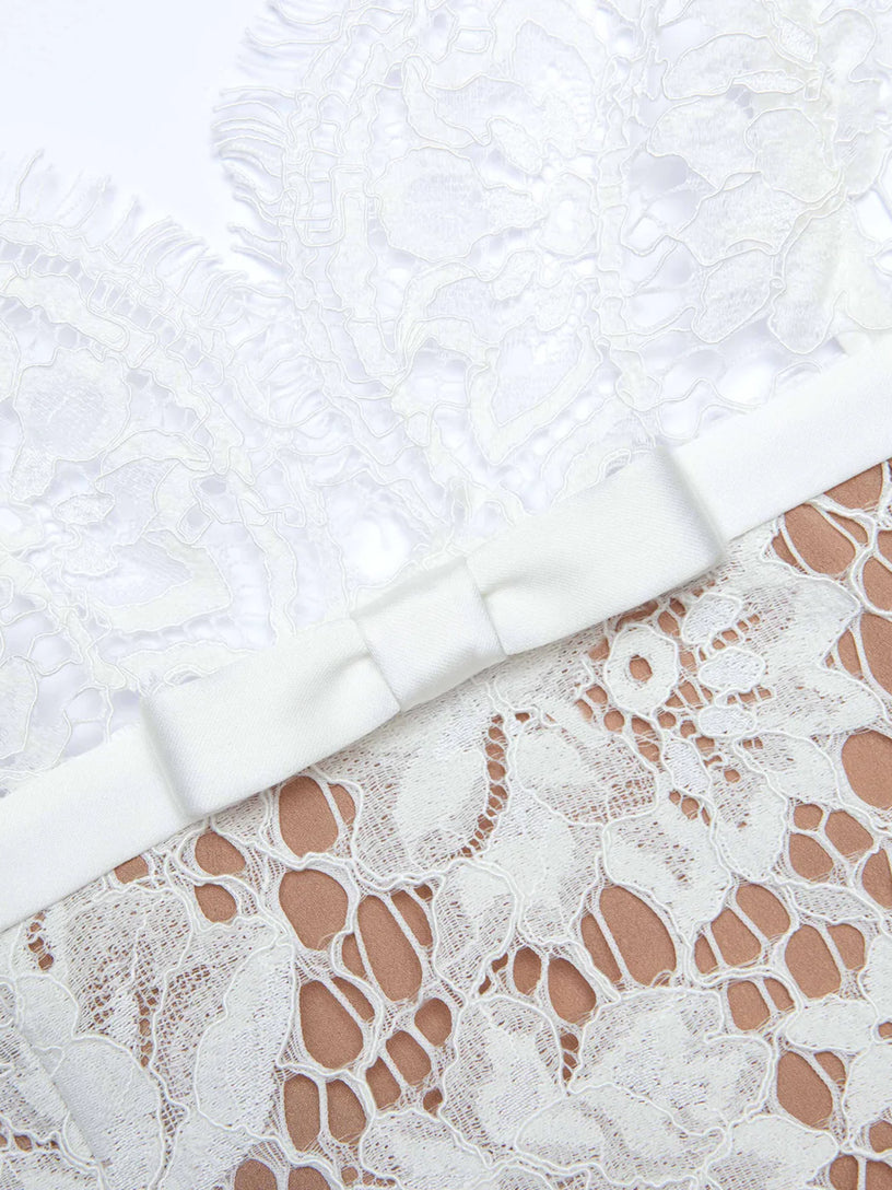 Floral lace midi dress