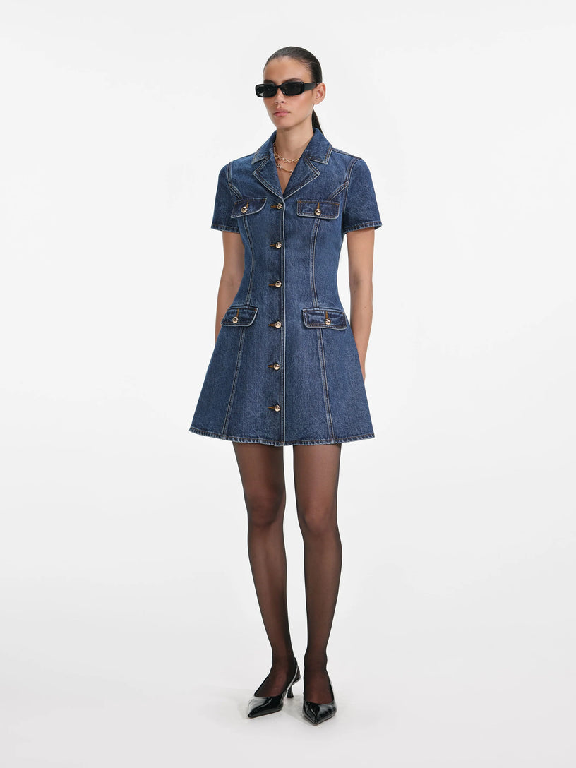 Denim mini dress