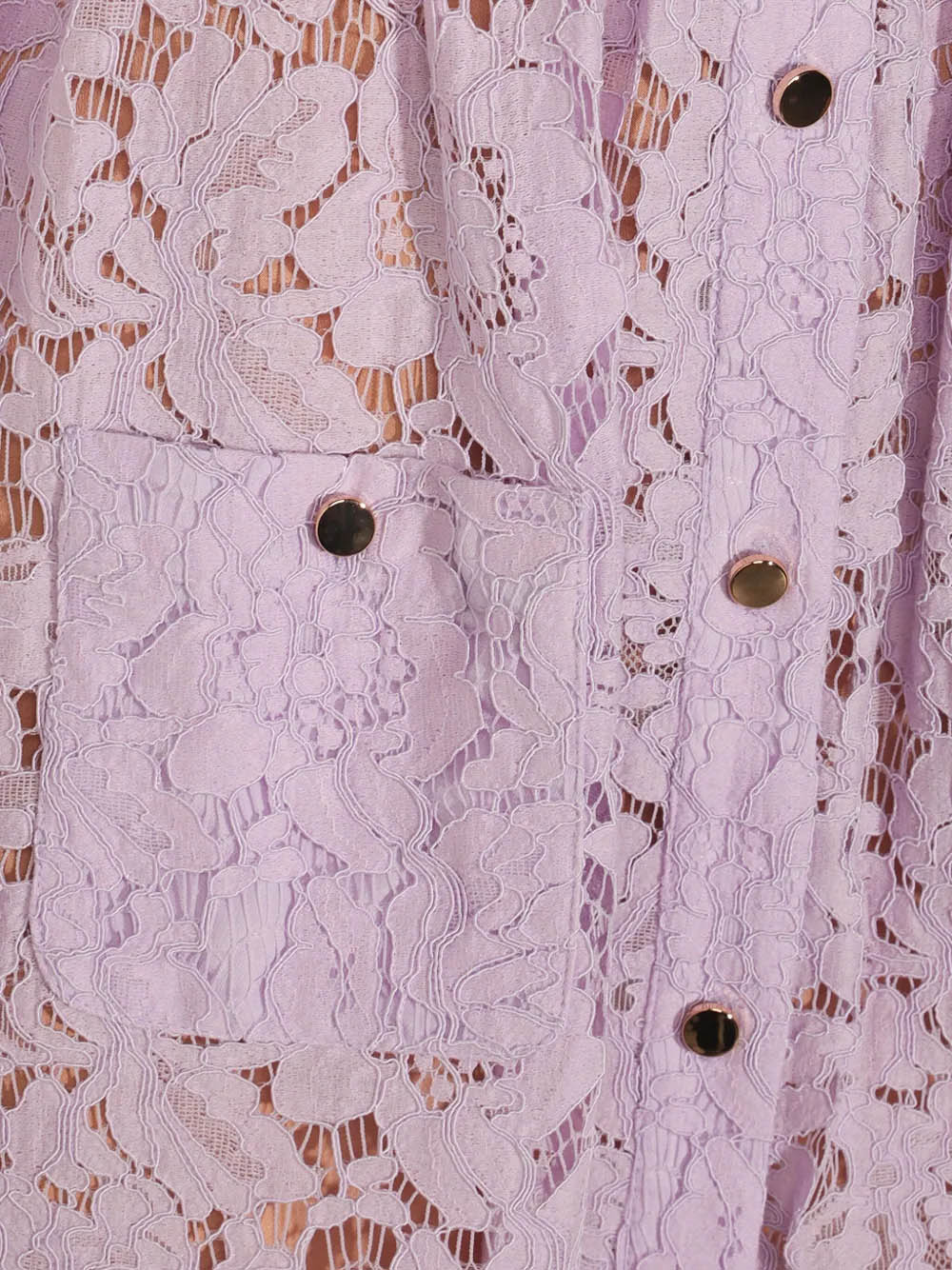 Lace midi dress with front buttons