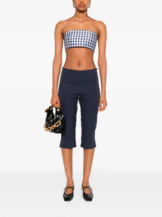 Gingham Bandeau Top