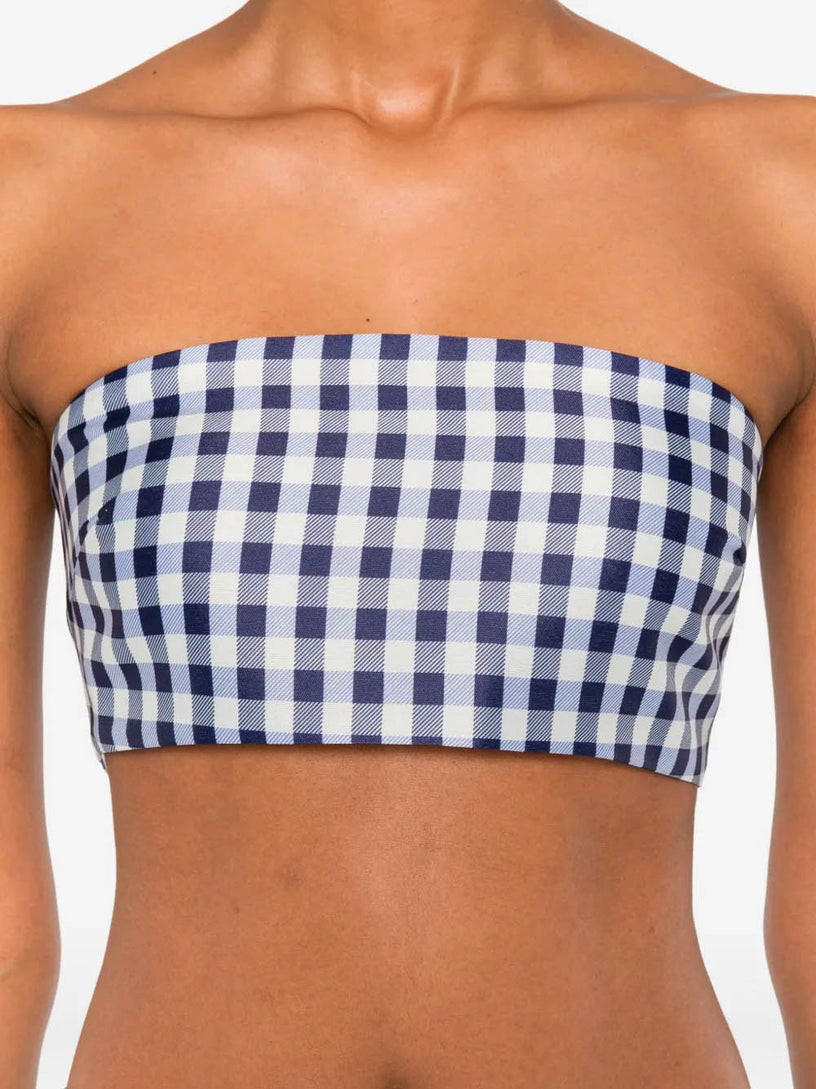 Gingham Bandeau Top