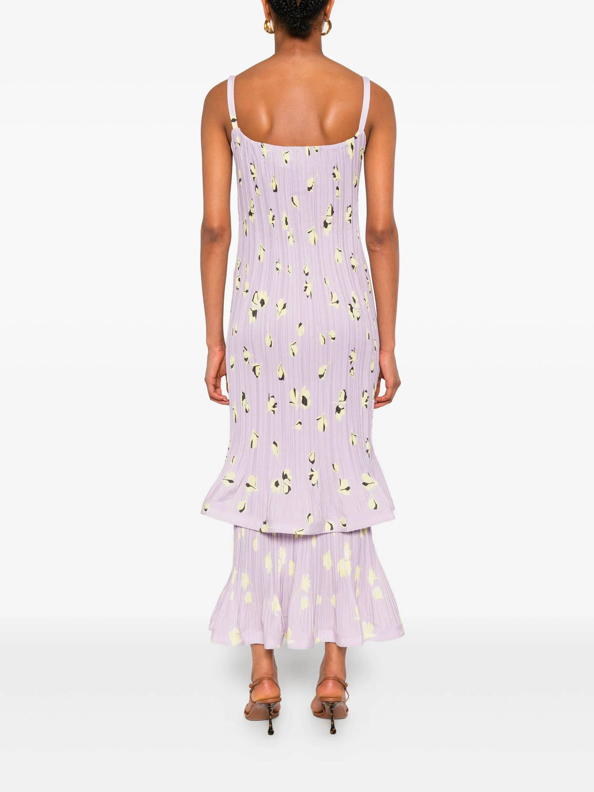 Floral Pleated Midi Dress