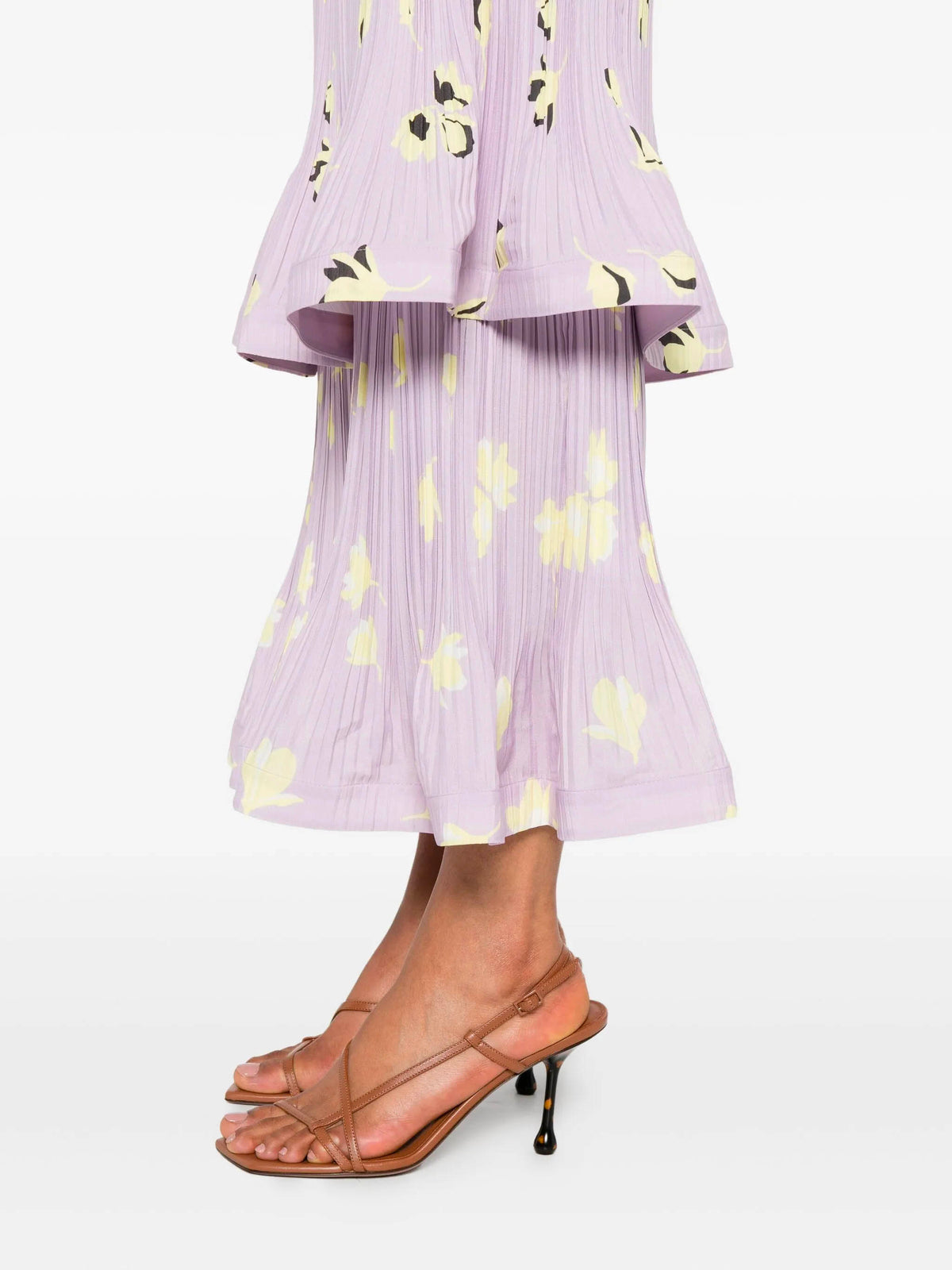Floral Pleated Midi Dress