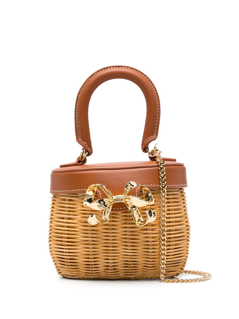 Rattan Bow Basket Bag