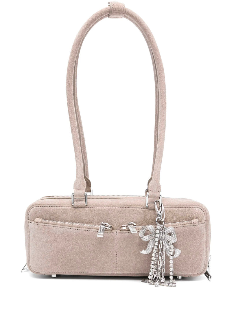 Baguette shoulder bag with charm