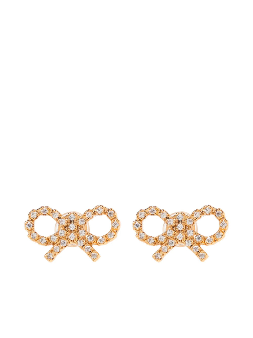 Micro Gold Bow Earrings