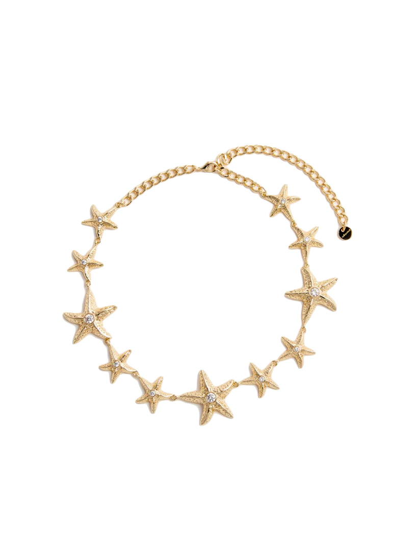 Mottled Gold Sea Star Necklace