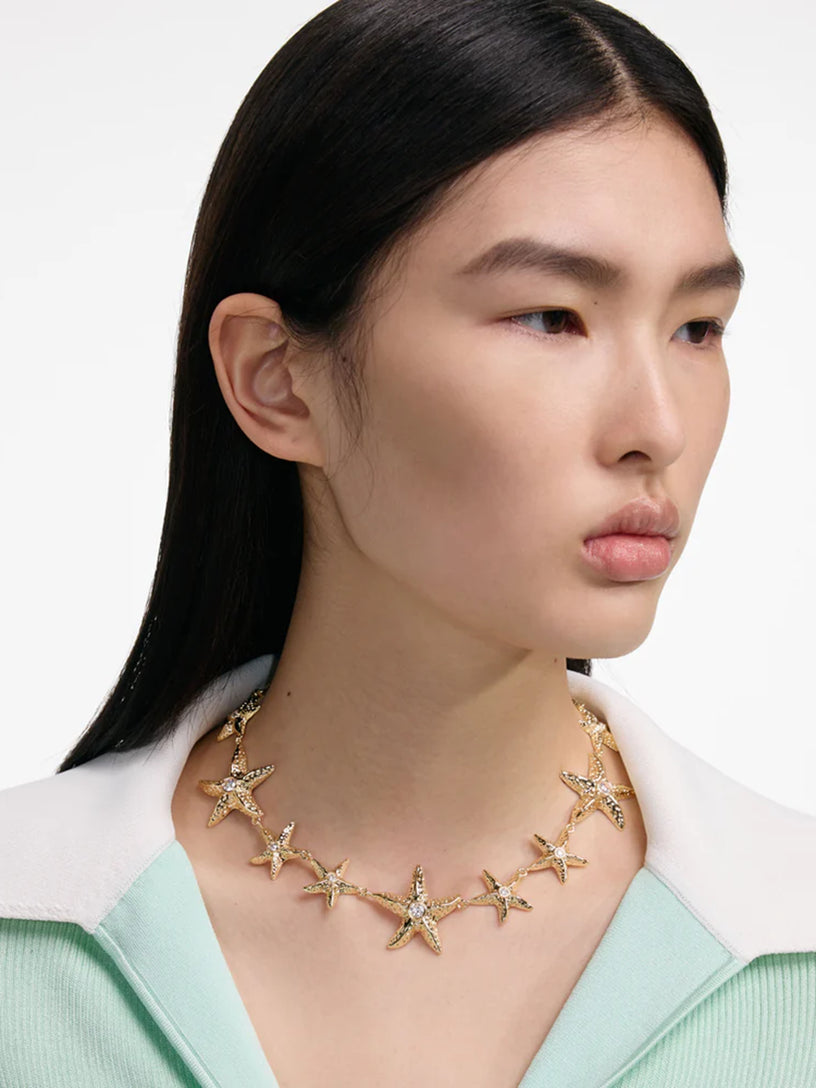 Mottled Gold Sea Star Necklace