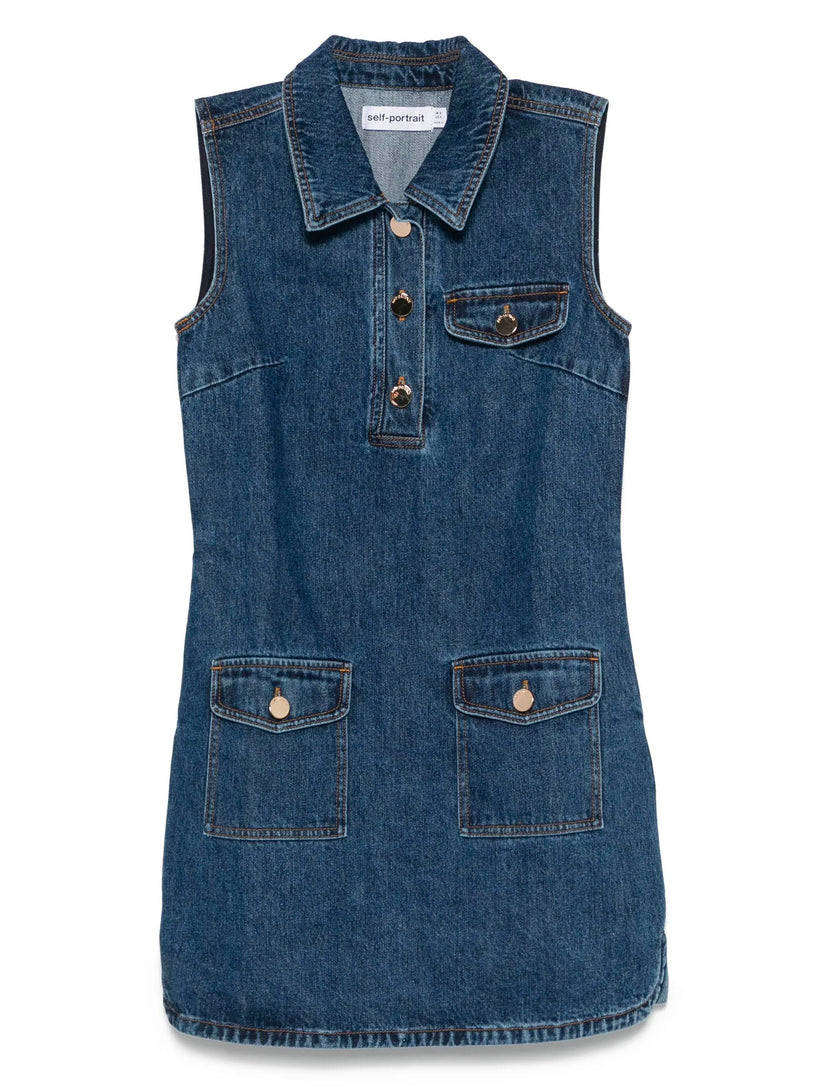 Denim Sleeveless Mini Dress
