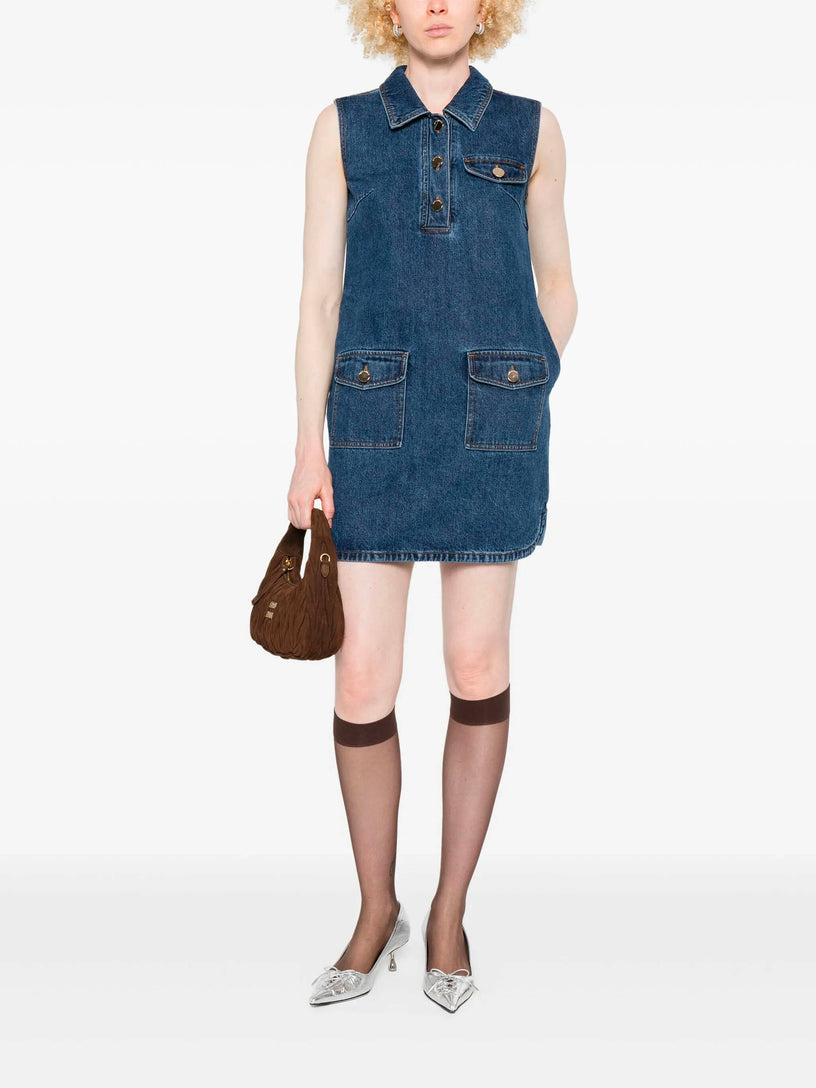 Denim Sleeveless Mini Dress