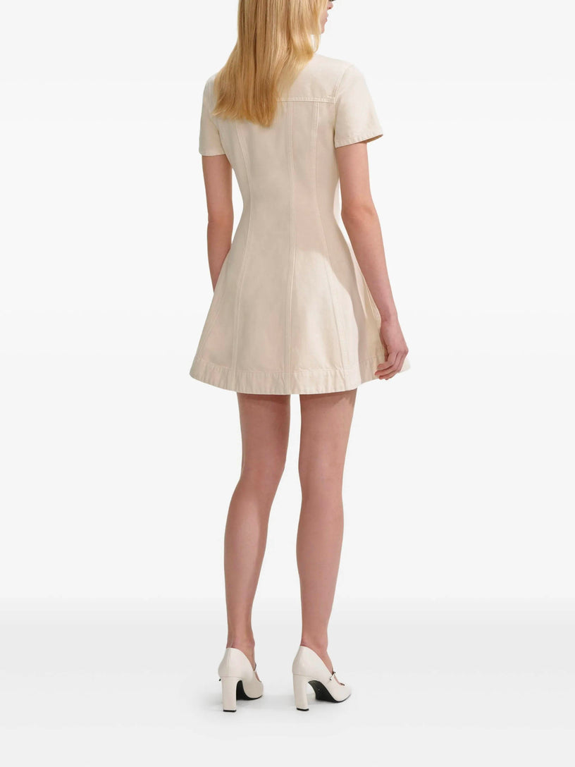 Collared Denim Mini Dress