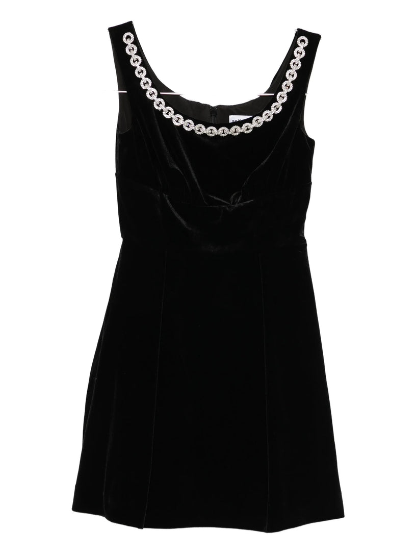 Velvet Embellished Mini Dress SELF PORTRAIT Nero | Grifo210 Velvet Embellished Mini Dress SELF PORTRAIT Nero | Grifo210