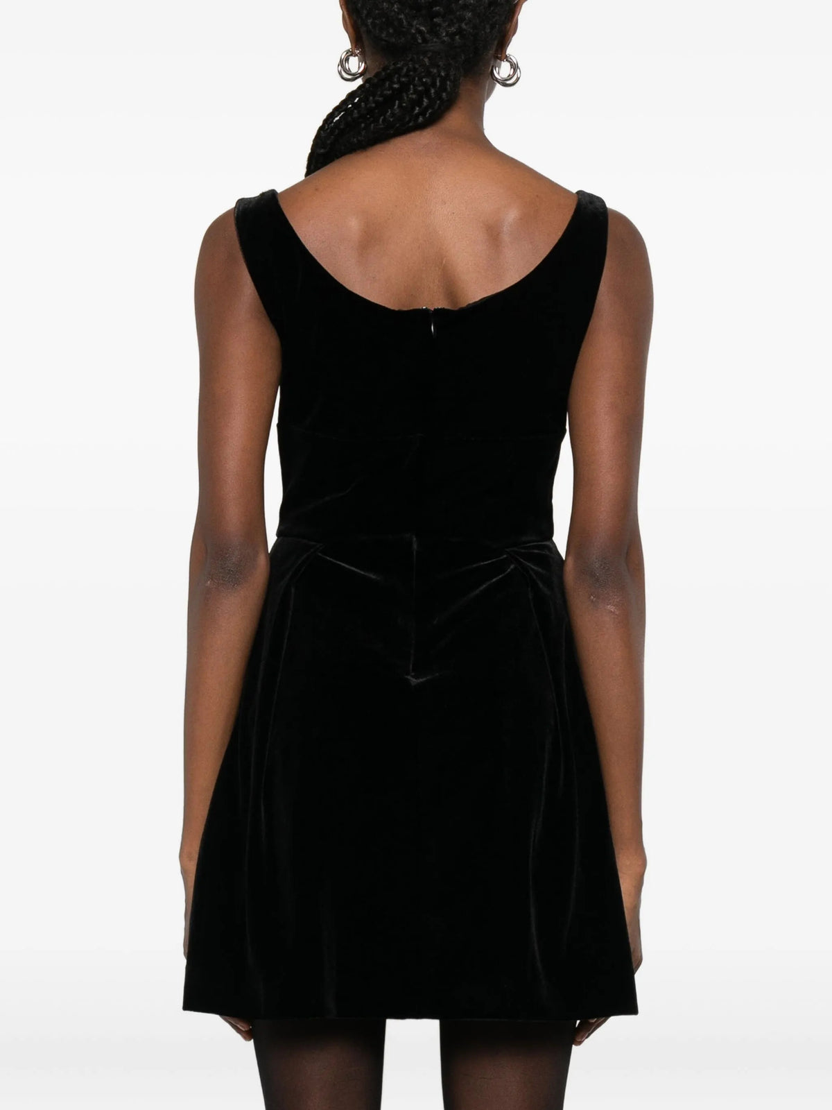Velvet Embellished Mini Dress