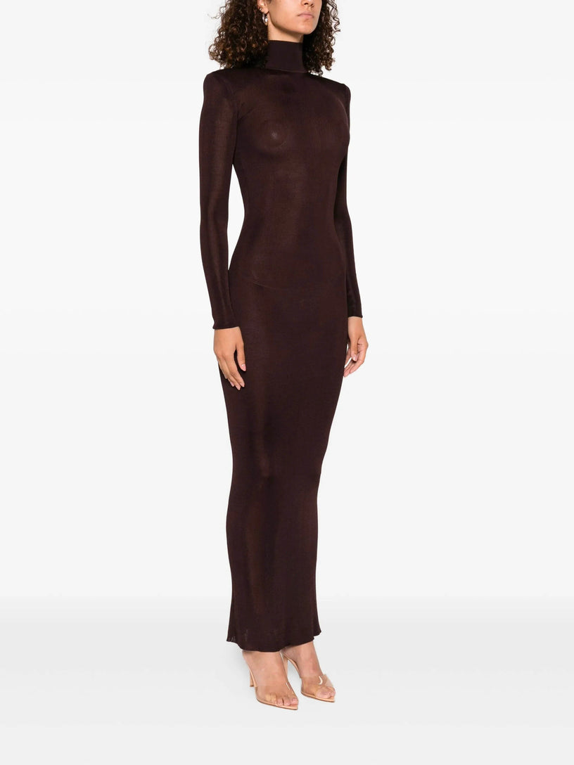 Viscose knit maxi dress