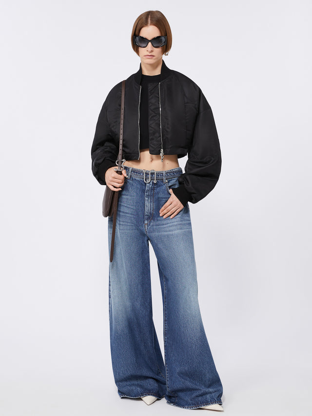 Avenue bomber jacket in water-repellent twill