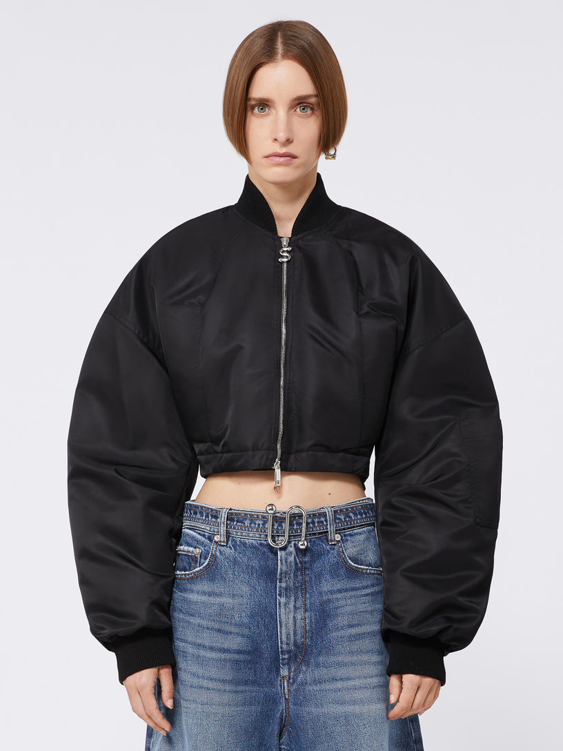 Avenue bomber jacket in water-repellent twill