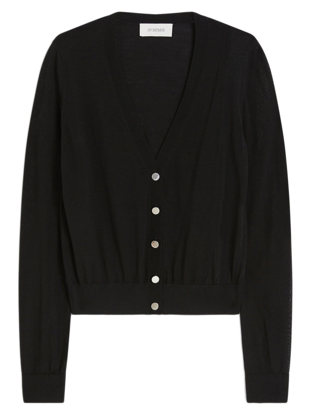 Wool and viscose cardigan