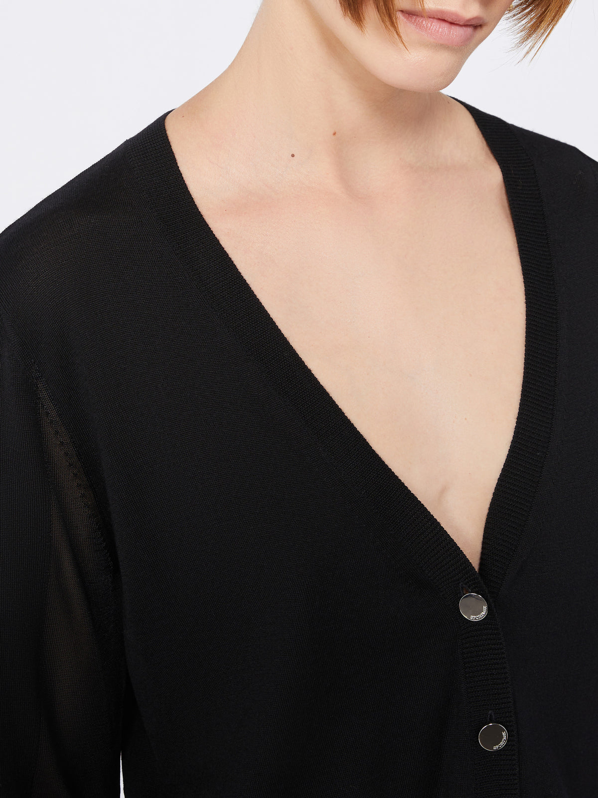 Wool and viscose cardigan