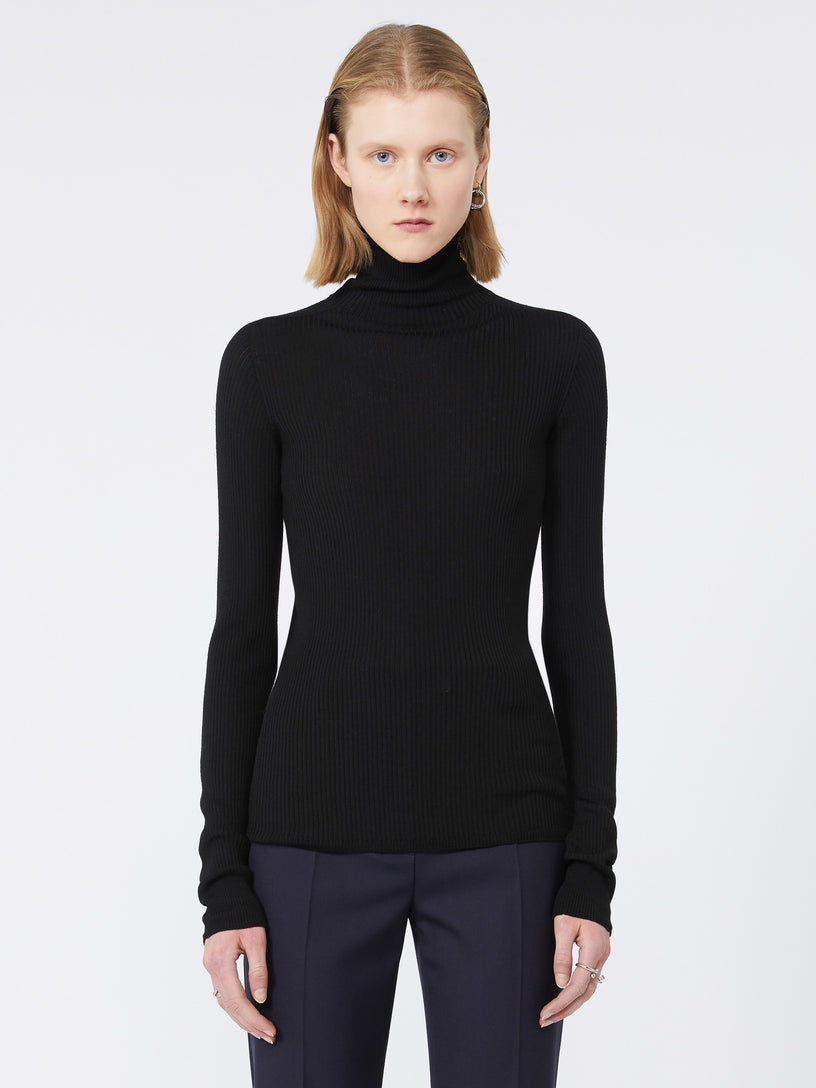 Wool turtleneck sweater