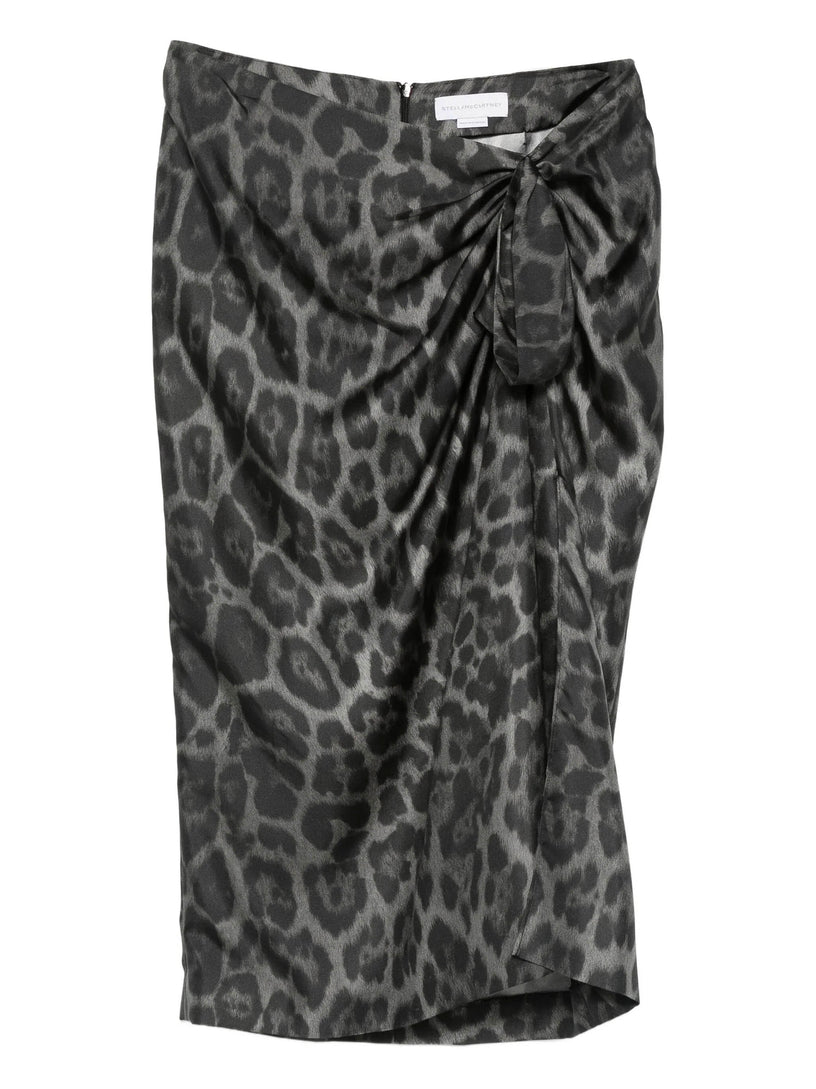 Knotted Asymmetric Midi Skirt