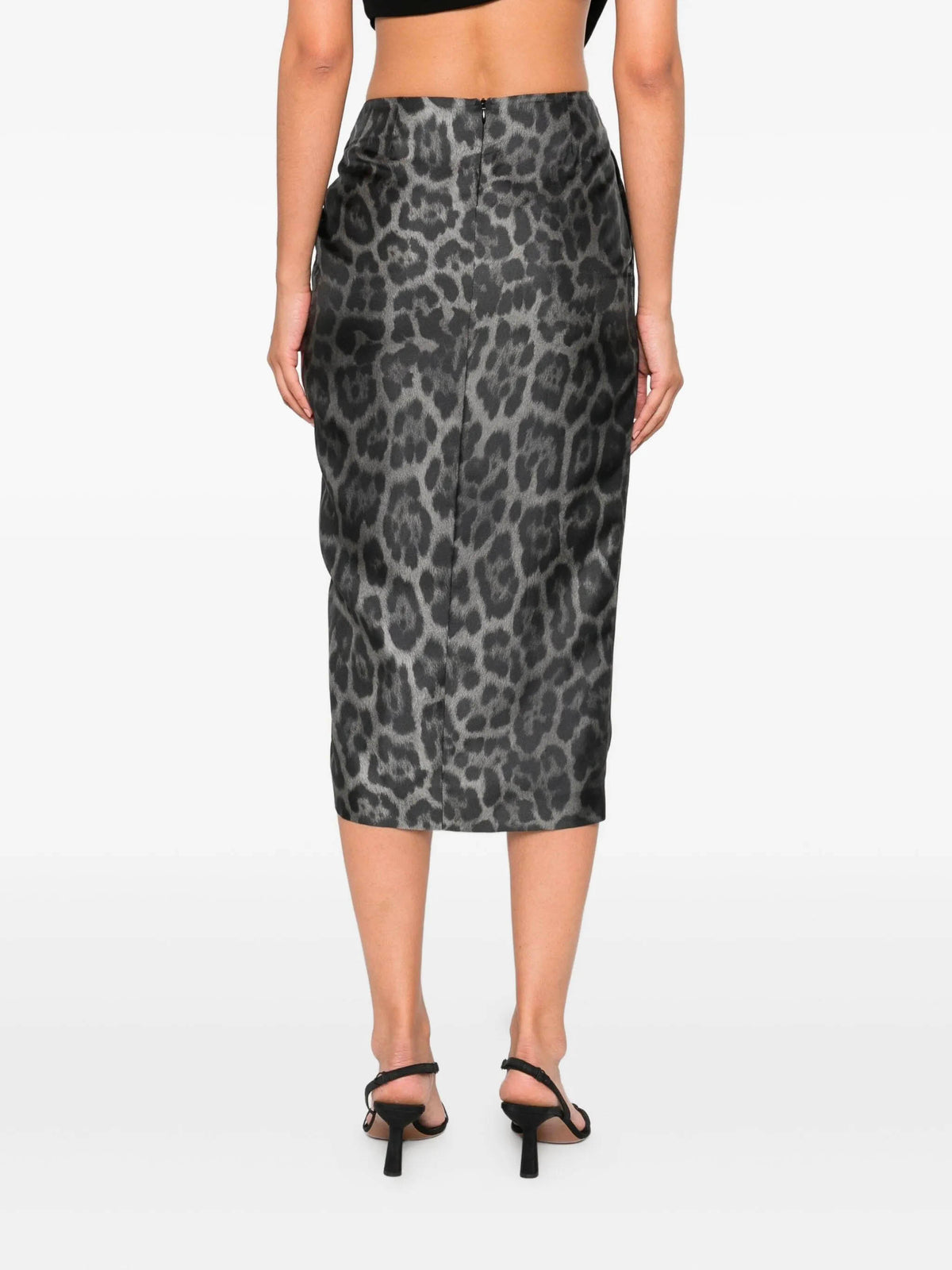 Knotted Asymmetric Midi Skirt