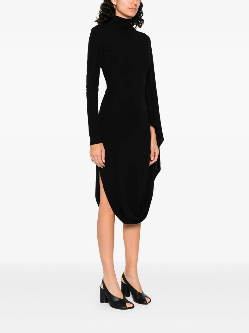 Crêpe Jersey Cape Dress