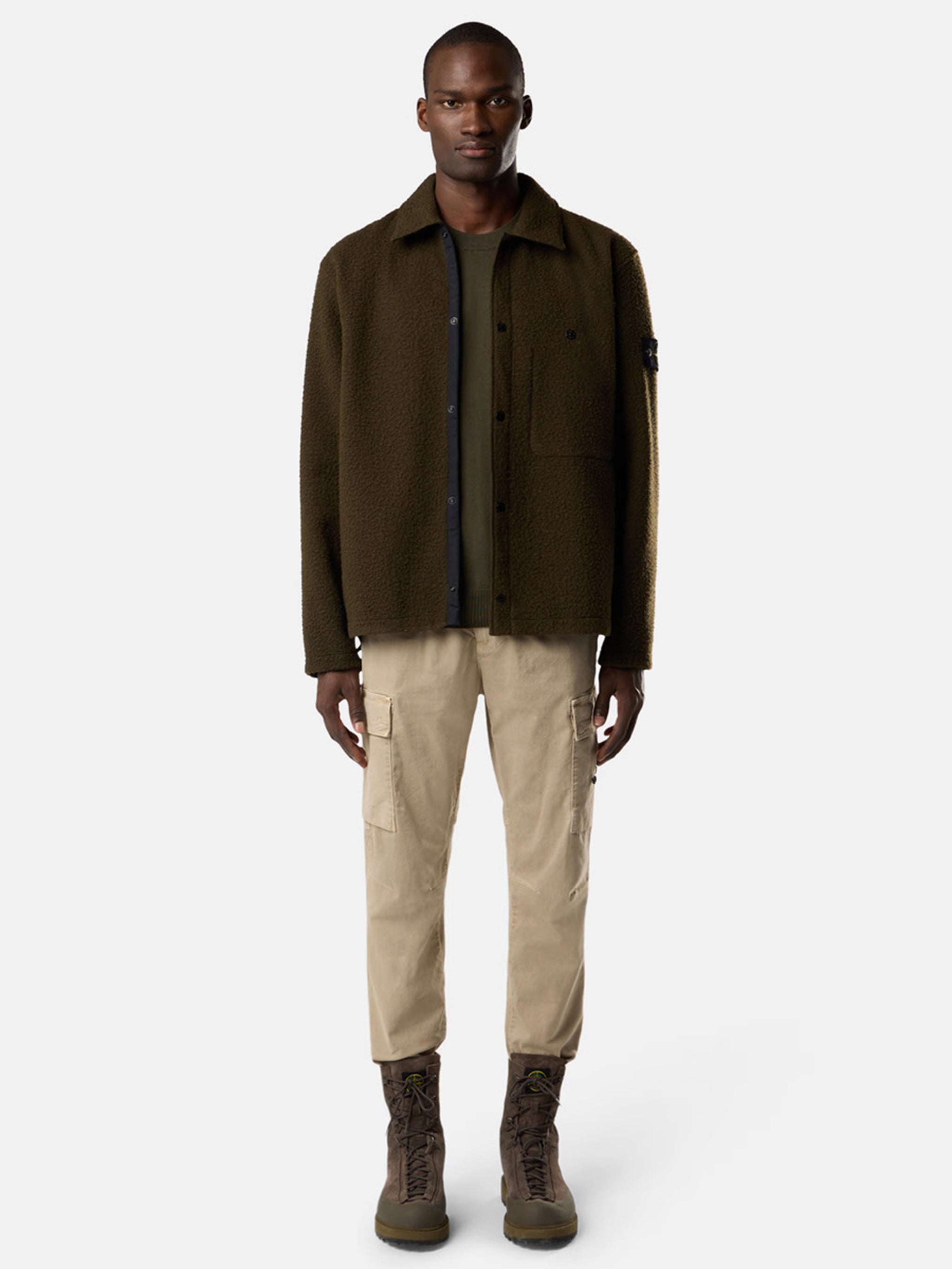 STONE  GHOST 1200027 ジャケット 1200027 PERFORMANCE FLANNEL_STONE ISLAND GHOST STONE ISLAND Verde