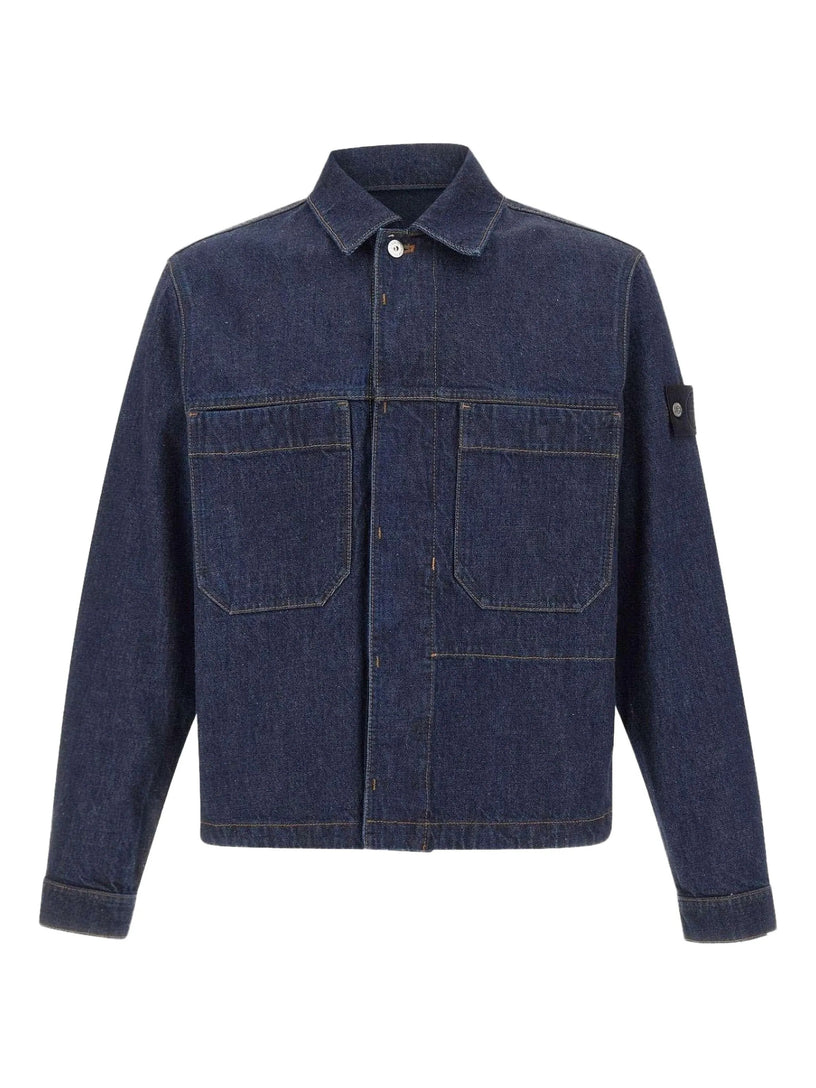 Giacca in denim STONE ISLAND Blu Grifo210 - Main Image