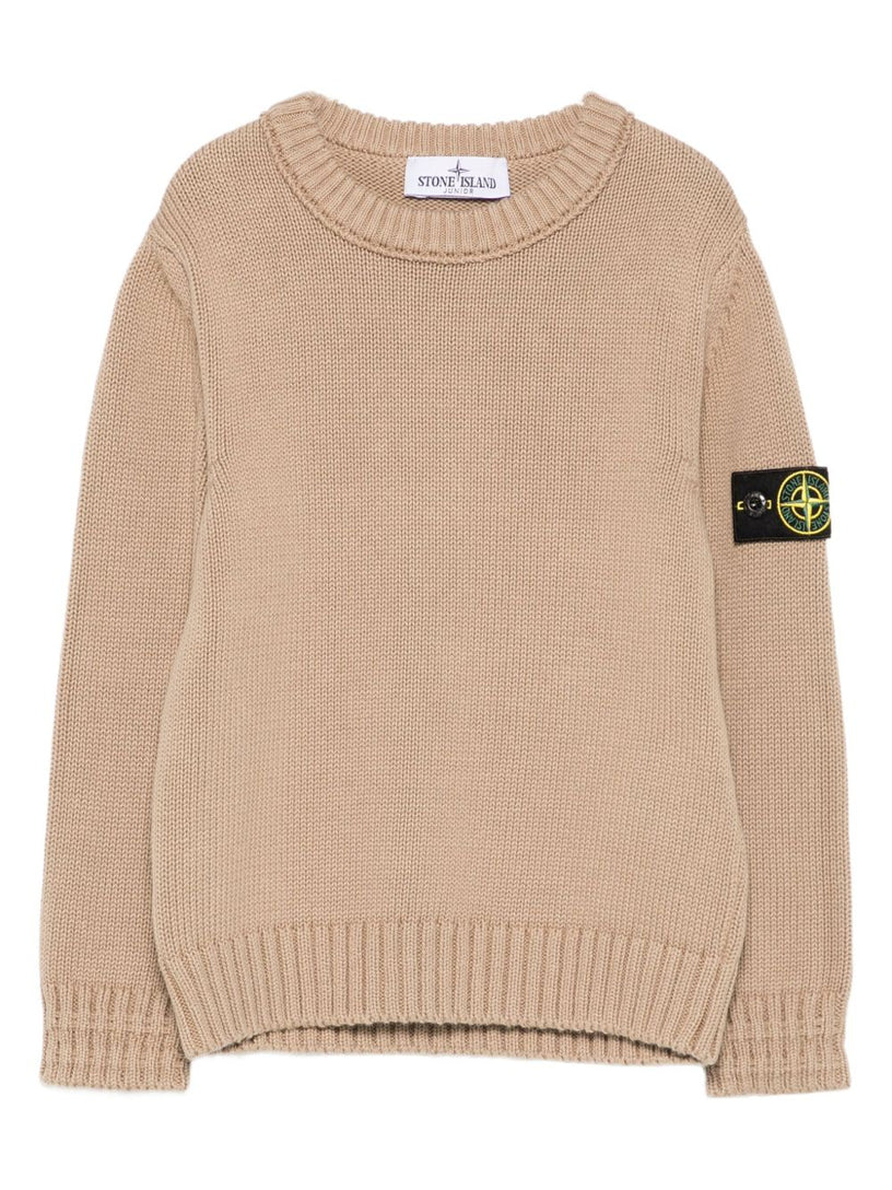 Ribbed crew neck sweater