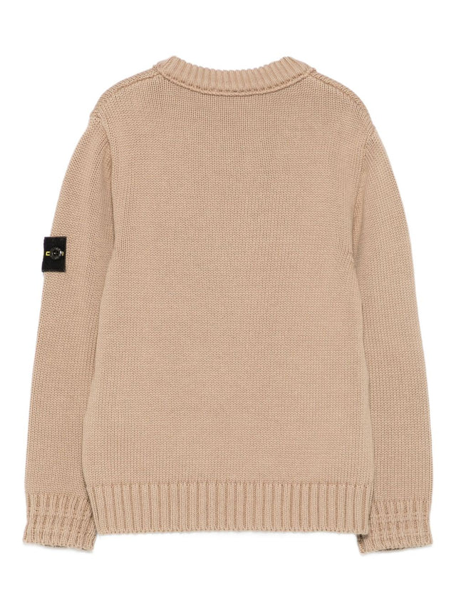 Ribbed crew neck sweater