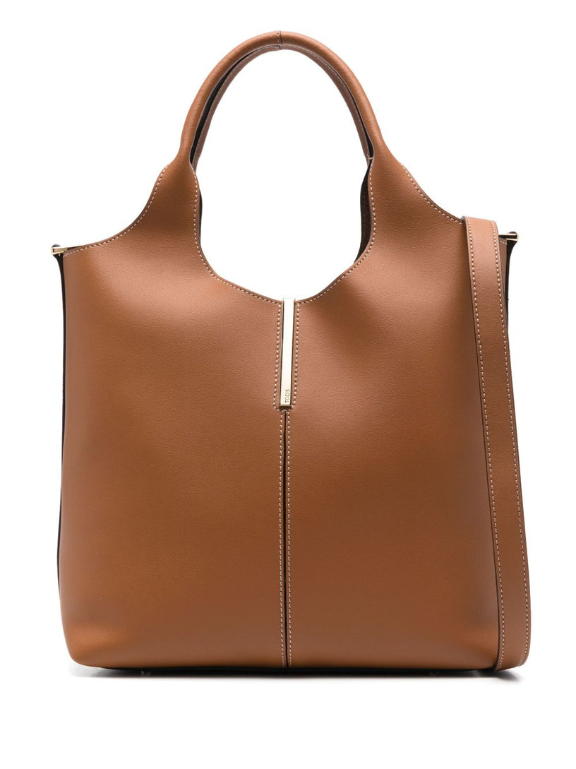 Small Leather Tote Shopping Bag