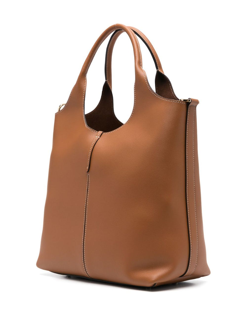 Small Leather Tote Shopping Bag